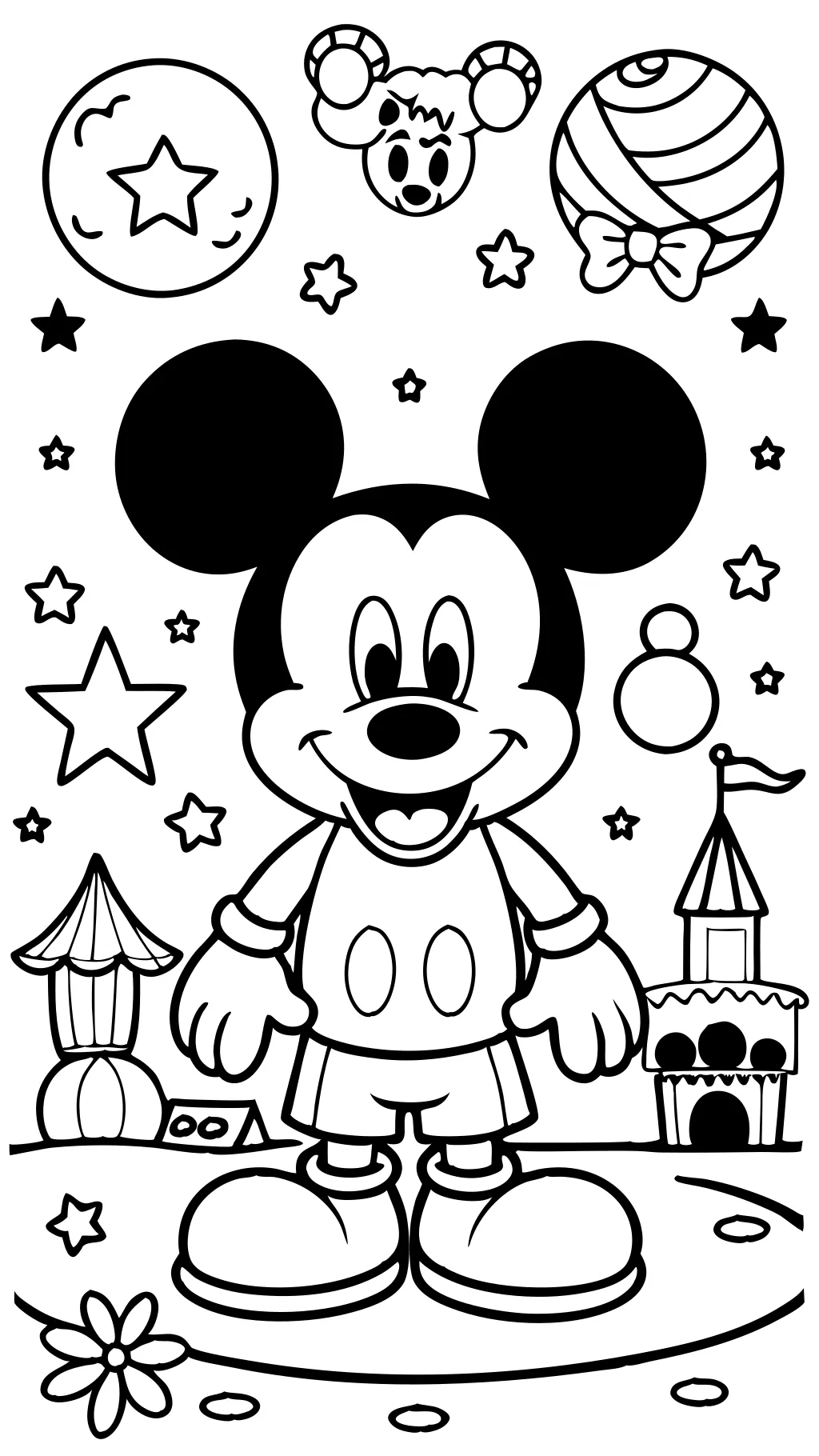 Páginas para colorear imprimibles gratis de Mickey Mouse